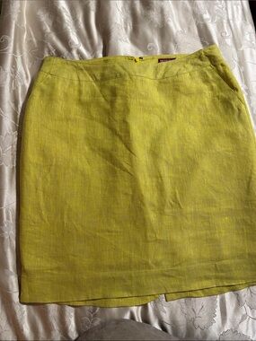 Merona size 12 Moss Green Linen Pencil Skirt